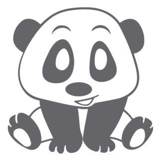 Playful Panda Decal (Grey)
